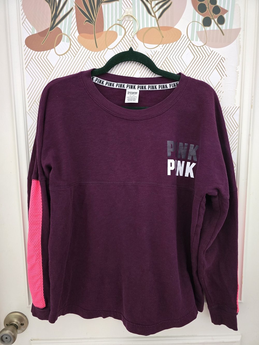 Victoria's Secret PINK Varsity Crew Pullover Sweatshirt - Picture 2 of 10